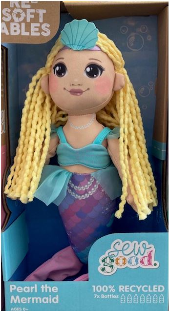 Resoftables Sew Good Pearl The Mermaid Doll