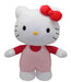 Hello Kitty Kitty White Plush In Pink Overalls