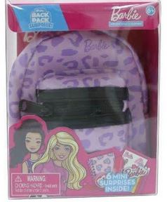 Barbie Mini Activity Backpack Purple With 6 Mini Surprises