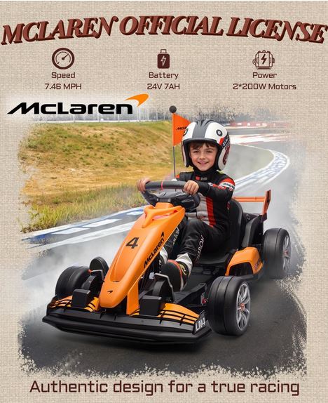 Mclaren Piastri 24 Volt F1 Ride-on Kart