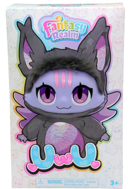 Uwu Fantasy Realm 6in" Plush Dark Bat