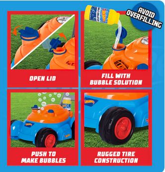 Hot Wheels Bubble N Go Mower Blue