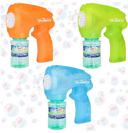 Max Bubbles Super Light Up Bubble Blower With 118ml Bubble Solution 