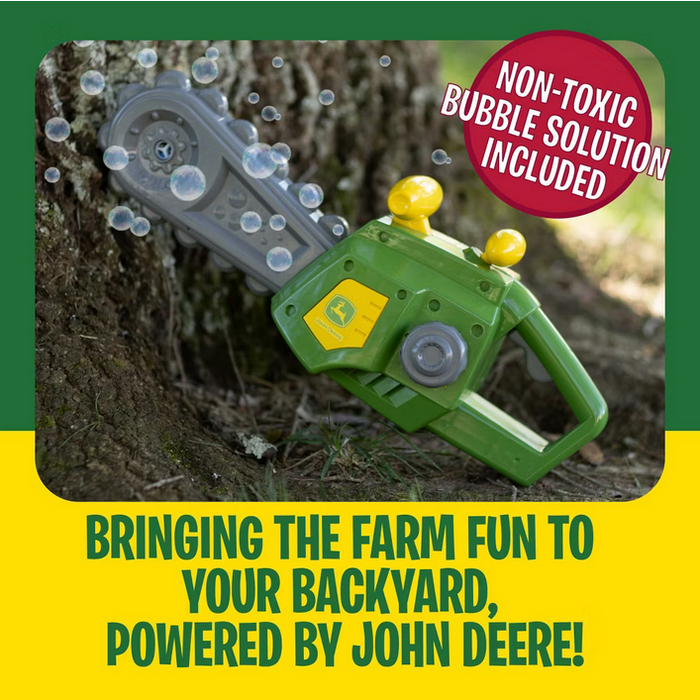 John Deere Motorised Bubble And Fun Chainsaw
