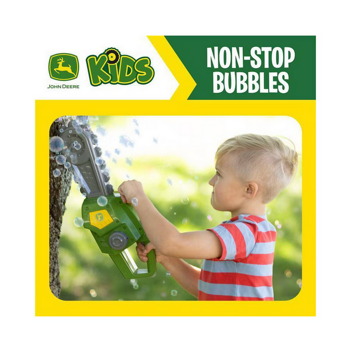 John Deere Motorised Bubble And Fun Chainsaw