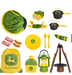 John Deere Pop-up Camping Tent Set With Fire Pit - Working Lantern And Accessories