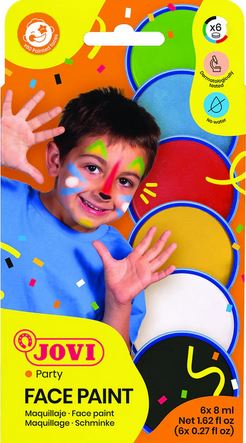 Jovi Face Paint 6 X 8ml Classic Colours