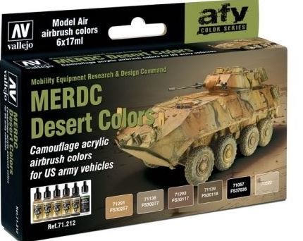 Vallejo Model Air Merdc Desert Acrylic Paint Set