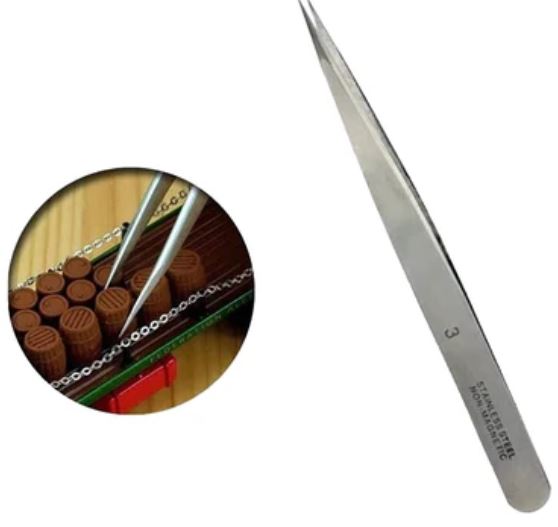 Vallejo Fine Tweezers Stainless Steel Hobby Tool #3