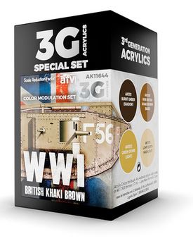 Ak Interactive Afv Ww1 British Acrylic Paint Set 3rd Generation