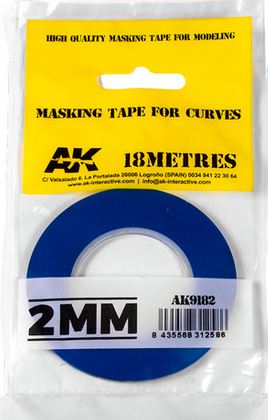 Ak Interactive Blue Maskinmg Tape For Curves 2mm