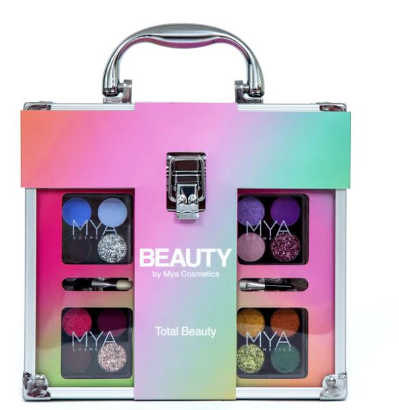 Mya Cosmetic Makeup Case Set With Nail Polish-eye Pencil-lip Gloss