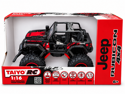 Taiyo Radio Control 1:16 Licensed Jeep Wrangler Rubicon 4wd