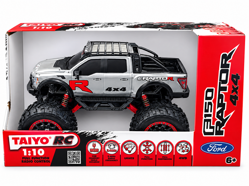 Taiyo Radio Control 1:10 Licensed Metal 4wd Ford F1-150 Raptor