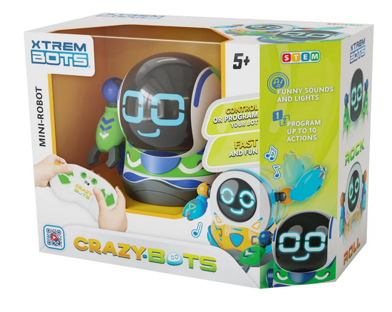 Xtrem Bots Crazbots Mini Rc Robot Roll