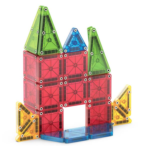 Magna Tiles Micro Mags 26 Pc Travel Set In Tin