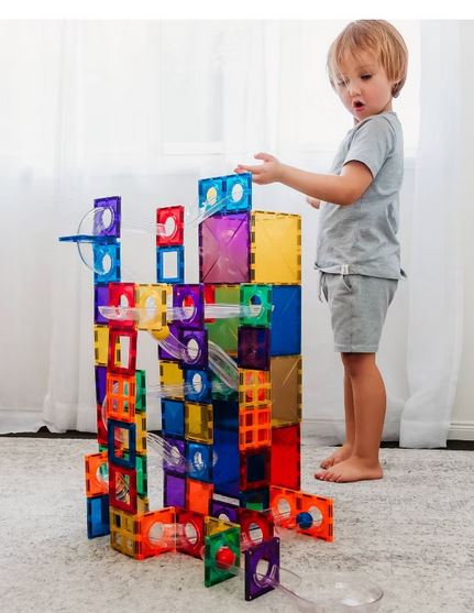 Connetix Tiles 92 Pc Rainbow Ball Run