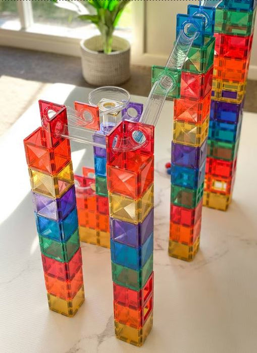 Connetix Tiles 92 Pc Rainbow Ball Run