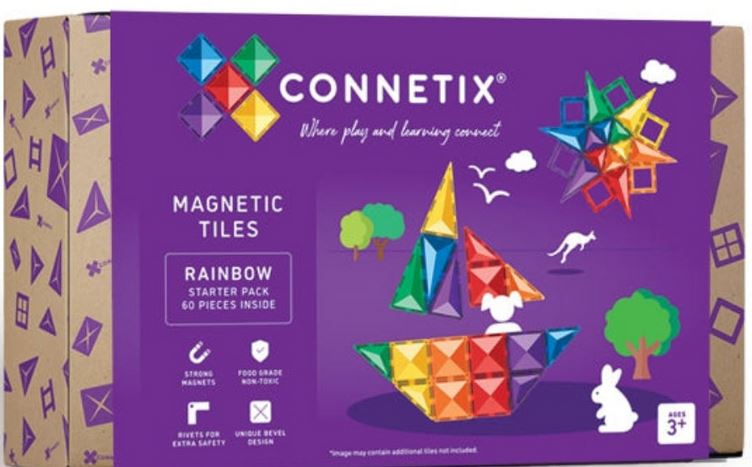 Connetix Tiles Rainbow Starter 60 Pc Pack