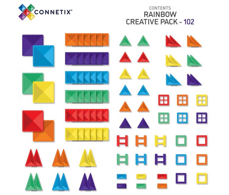 Connetix Tiles Rainbow Creative 102 Pc Pack