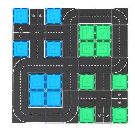 Tiletek - 40 Piece Tile Topper - Road Pack