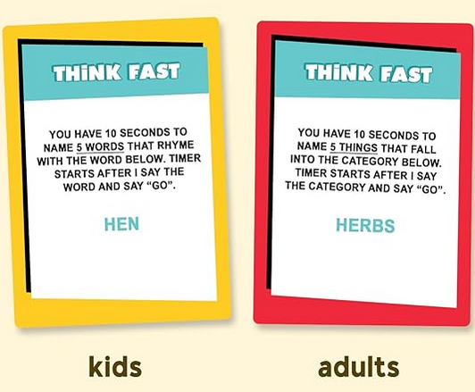 Who Knows More? Kids Or Adults Trivia Card Game