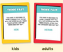 Who Knows More? Kids Or Adults Trivia Card Game