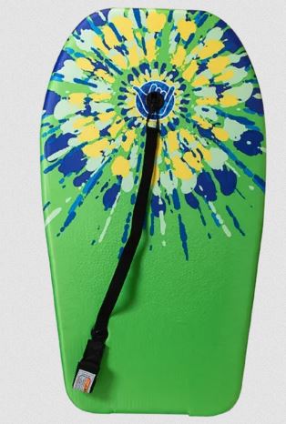 Wahu Bodyboard 84cm Grren/blue With Hands Free Bac Pac Strap