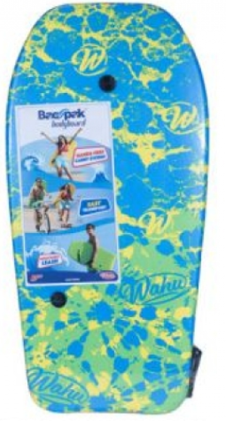 Wahu Tie Die Blue Bodyboard 94cm With Hands Free Carry Bac Pak Strap