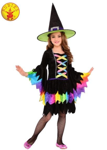 Rainbow Witch Costume Size Medium