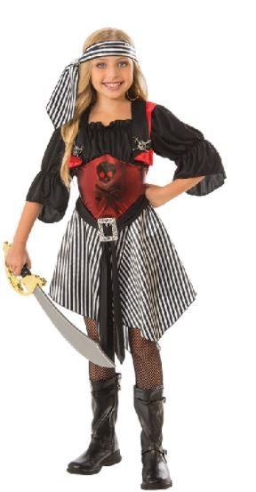Crimson Pirate Girls Costume Size Large