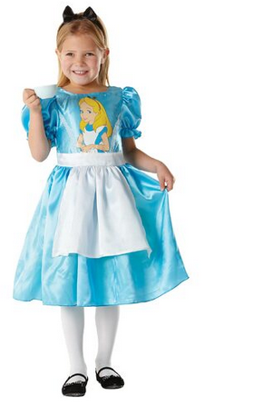 Disney Alice In Wonderland Costume Size  Medium 5-6 Yrs 