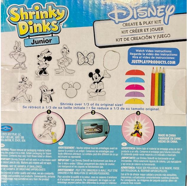 Shrinky Dinks Junior Disney Mickey Mouse Create & Play Kit
