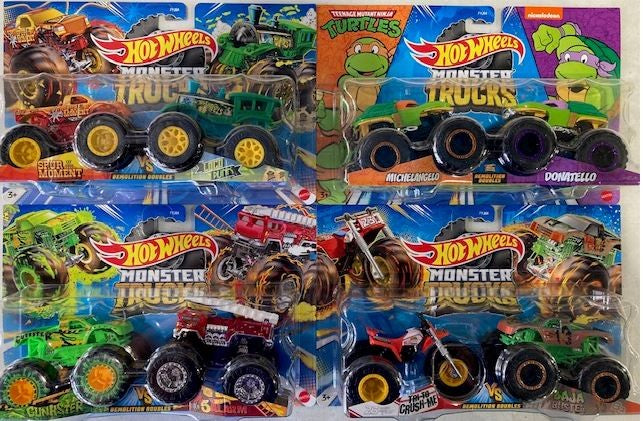 Hot Wheels Monster Trucks 1:64 Demolition 2 Pack Ass