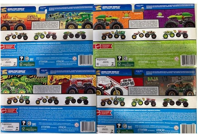 Hot Wheels Monster Trucks 1:64 Demolition 2 Pack Ass