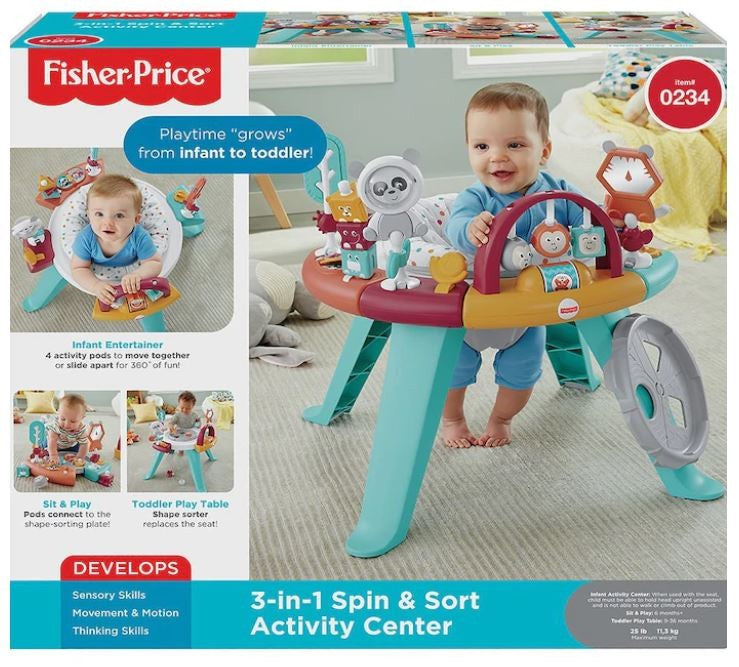 Fisher Price 3 In 1 Spin & Sort Activity Center