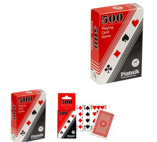 Piatnik 500 Playing Cards With 11,12 & 13 Spot Cards + Rules