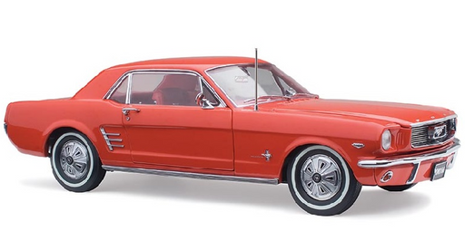 Classic Carltables 1966 Mustang 1/18 Sc Signal Flare Red
