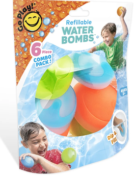 Go Play! Refillable Water Bombs 6 Pk