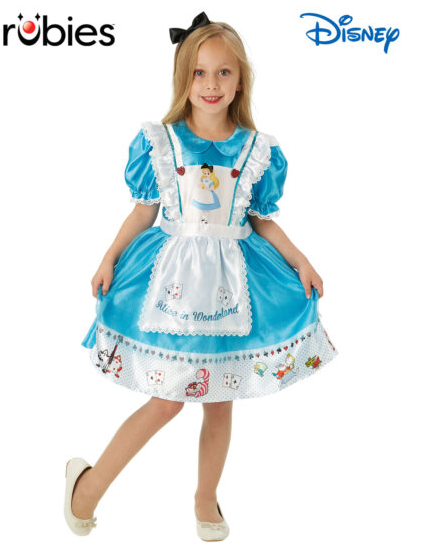 Rubies Alice In Wonderland Dlx Costume Size 3-5 Yrs Height (95cm-120 Cm)