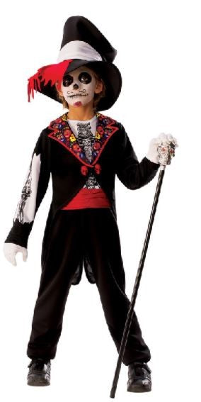 Day Of The Dead Boys Costume Size 6-8 Years