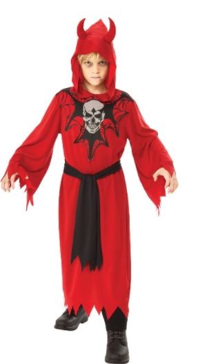 Skeleton Robe Costume Size 6-8 Years