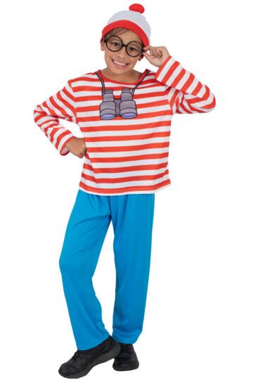 Rubies Where's Wally Costume Size:9-10 Years Height (130cm To 145cm)
