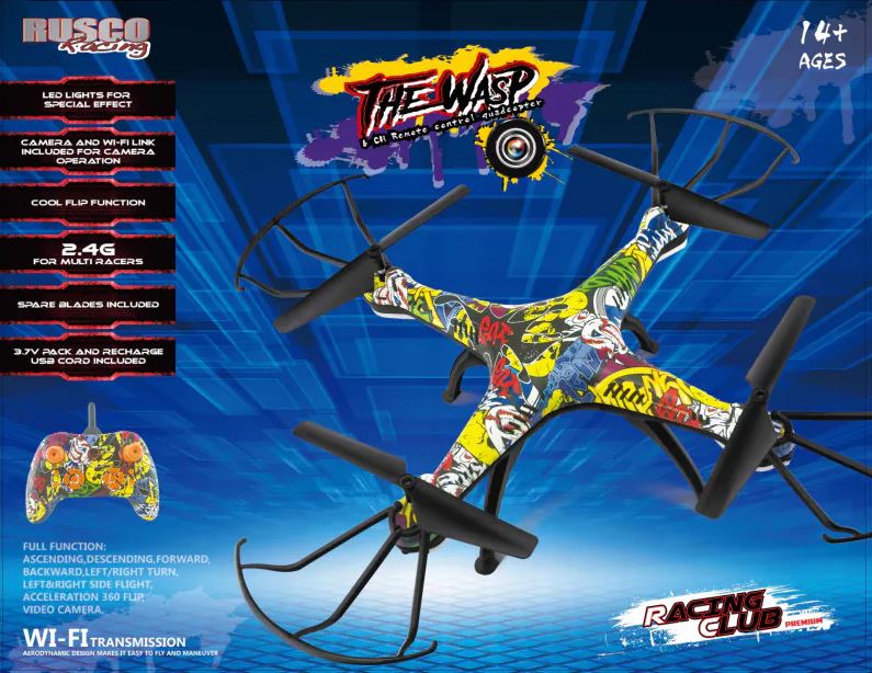 Rusco Racing Wasp Drone With Camera Ages:14+