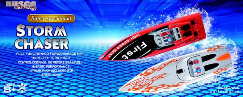 Rusco Storm Chaser Rc Boat 2.4g Assorted Designs