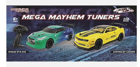 Rusco 1:10 Scale 2  Assorted Nissan Gt-r & Camaro Cars