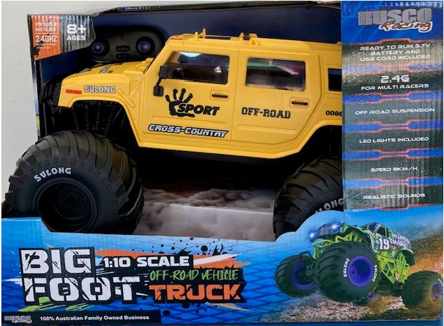 Rusco Racing Big Foot 1/10 Sc Cross Country(yellow) 2.4 Ghz Rc