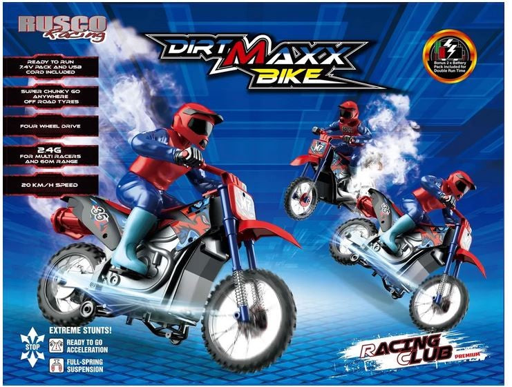 Rusco Racing Dirt Maxx Rc Motorbike With Sounds Ages: 6+