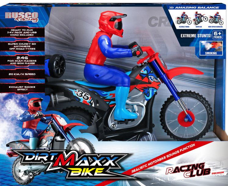 Rusco Racing Dirt Maxx Rc Motorbike With Sounds  Ages: 6+