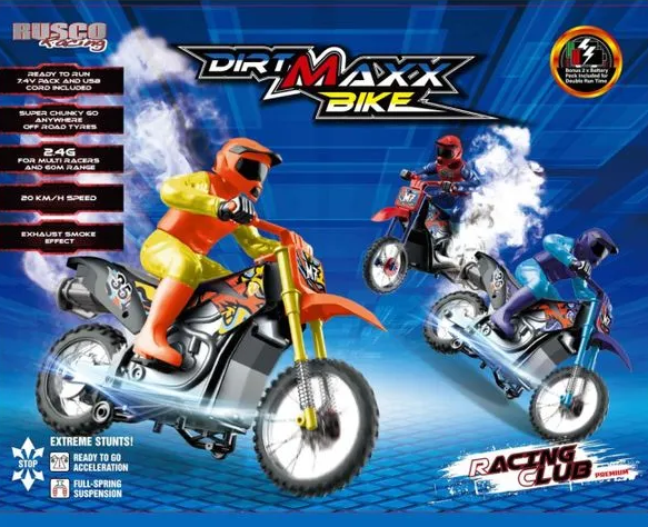 Rusco Racing Dirt Maxx Rc Motorbike With Sounds  Ages: 6+